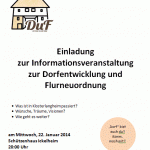 DuF - Einladungsplakat für den 22.01.2014 ins Schützenheim